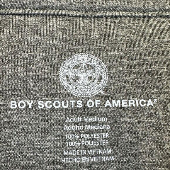 Boy Scouts America Sweater Mens Medium Gray Green 1/4 Zip Pullover‎ Outdoor BSA - Picture 11 of 12